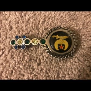 Vintage Shriners BANJO Belt Buckle Handmade VB ‘87